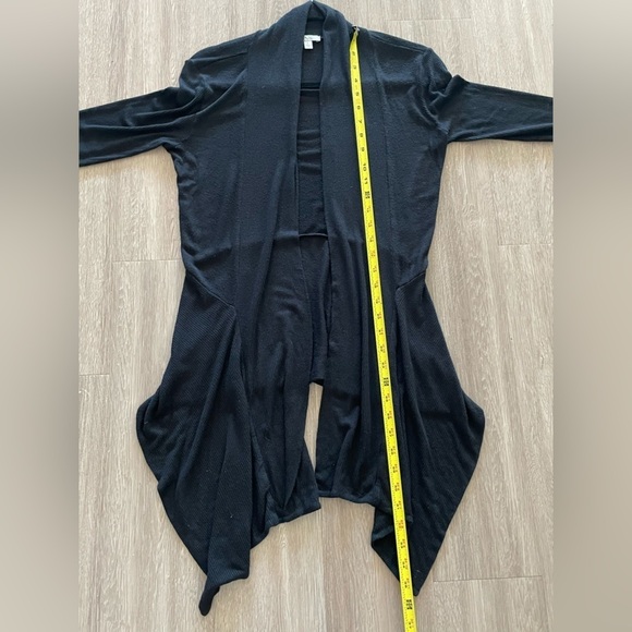 Cache Women Cardigan Large Black Vintage Lagenlook Asymmetrical Contemporary - Picture 12 of 13